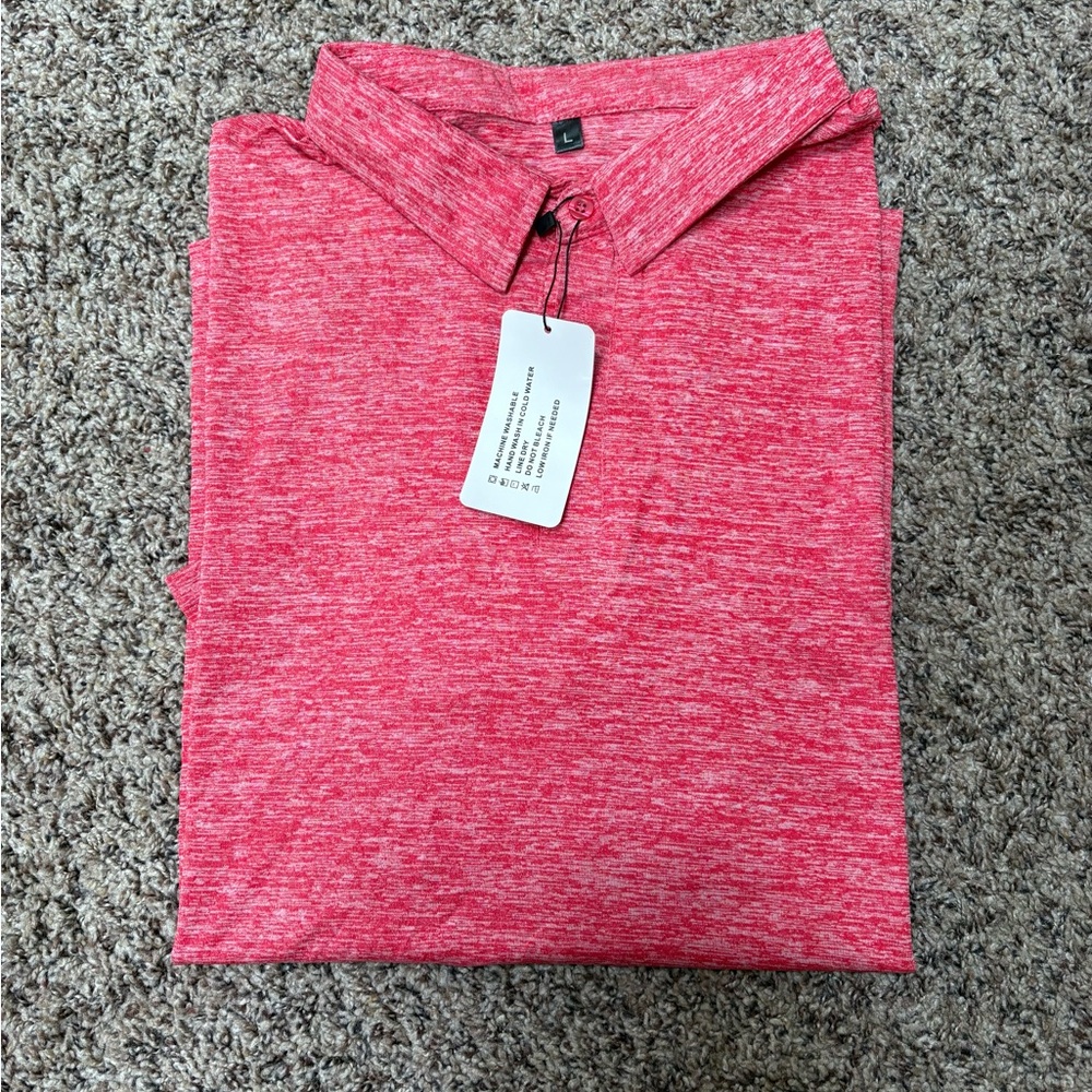 Stylish Red Polo Shirt for Men Long Sleeve